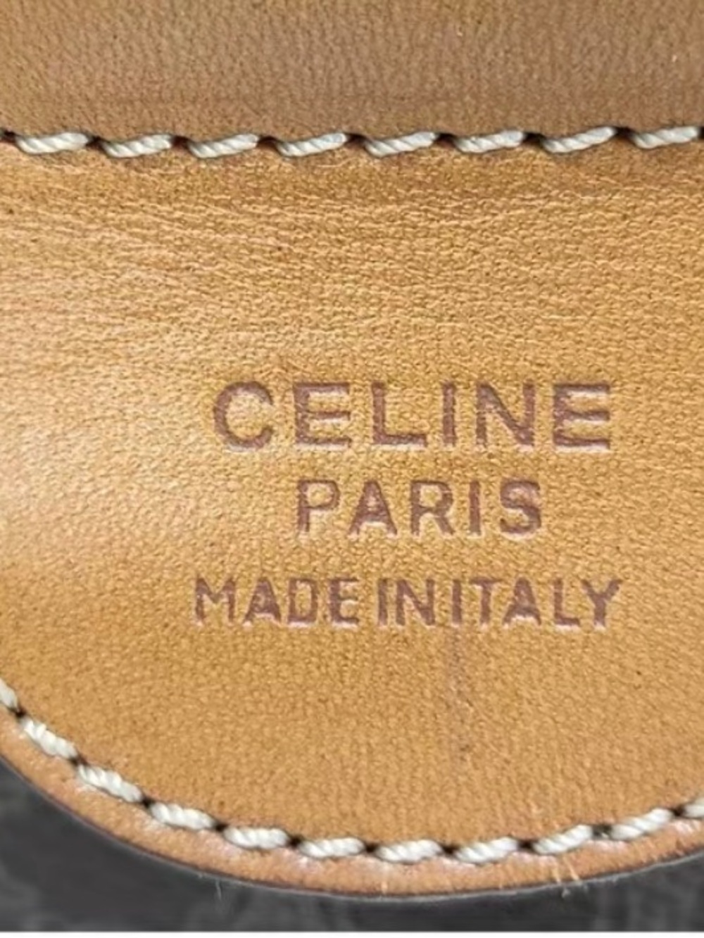 Celine Brown Monogram Boston with Tan Leather Trim - Picture 6 of 12